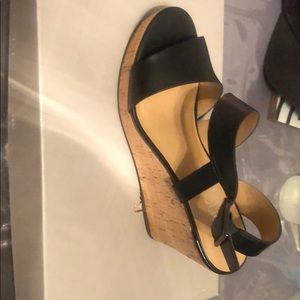 Black Franco Sarto wedges